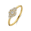 Billede af Spirit Icons Ascot ring large 14kt. guld med 0,43 ct w/vs diamanter (str. 48)
