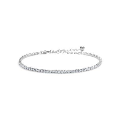 Billede af Studio Z Mini Tennisarmbånd sølv m. cz (16-21 cm)