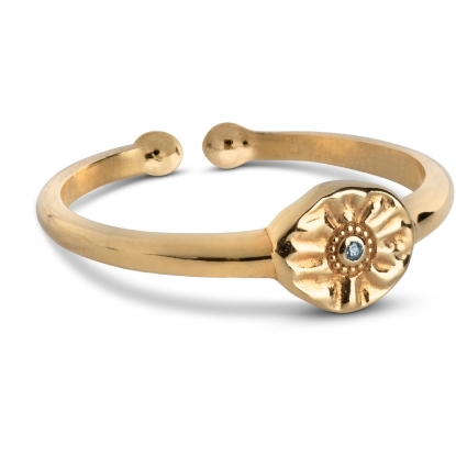 Billede af *ENAMEL Copenhagen Mini Esma ring forgyldt sølv m. cz (str. Small)