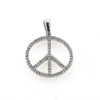 Billede af *Vedhæng, fredstegn (peace tegn) brilliant ialt 0,25 ct. w/si.(hj. 15,5 mm.) 18 kt. 750 hvg. 