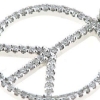 Billede af *Vedhæng, fredstegn (peace tegn) brilliant ialt 0,25 ct. w/si.(hj. 15,5 mm.) 18 kt. 750 hvg. 