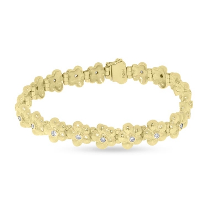 Billede af Armlænke hyldeblomst, 21 brill. a 0,04 w/vs., 18,5 cm. 14 kt.  