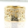 Billede af Ring udsavninger og blomster isat 5 brillanter a 0,04 + 64 a 0,01 w/vs. 14 kt.