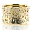 Billede af Ring udsavninger og blomster isat 5 brillanter a 0,04 + 64 a 0,01 w/vs. 14 kt.