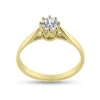 Billede af Ring solitaire, 5 mm. syn. sten, 14 kt.