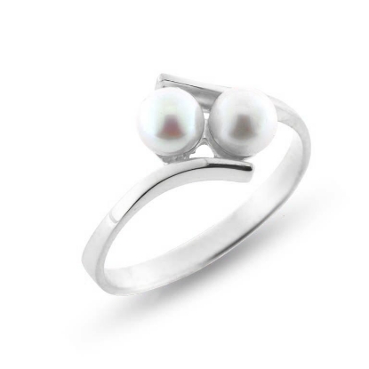 Billede af Ring m/2 kult. Perler.5-5½ mm 14 kt hvg