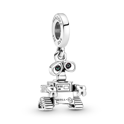 Billede af *Pandora DISNEY PIXAR Wall-E charm sølv m. rød og sort emalje