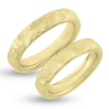 Billede af Vielses & Forlovelses ringe Rustik overflade14 kt.