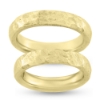 Billede af Vielses & Forlovelses ringe Rustik overflade14 kt.
