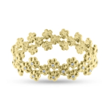 Billede af Armlænke hyldeblomst, 36 brill. a 0,04 w/vs. + 1 stk. 0,07 w/vs. br. 20 mm. 18 cm. 14 kt.  