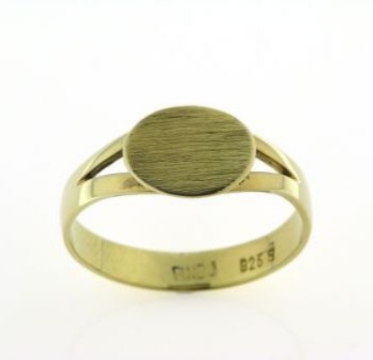 Billede af Ring spalt. skinne m. oval plade 11*9 m/m. 14 kt.