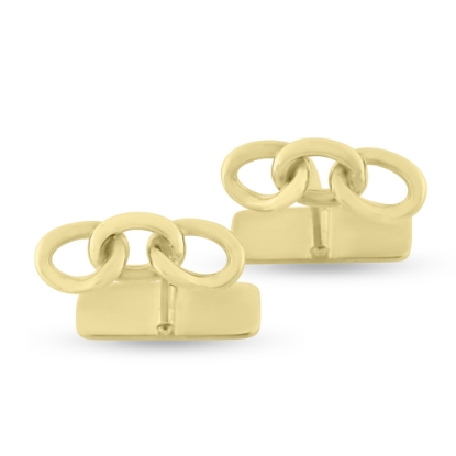 Billede af Loge manchetknapper, bred. 20,5 mm., 14 kt.