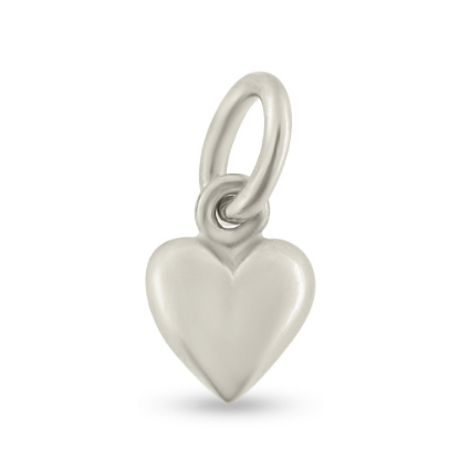 Billede af Vedhæng hjerte, massivt, ovalt øsken, 14 kt. hvg.