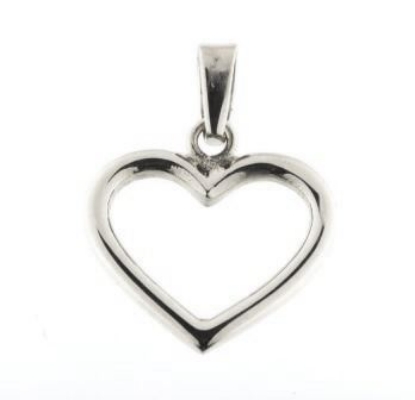 Billede af Vedhæng hjerte, tråd  925s