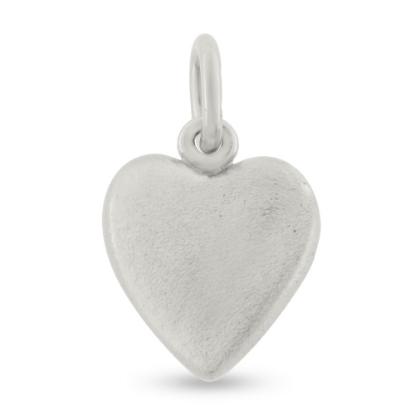 Billede af Vedhæng hjerte, massivt, ovalt øsken 925s.