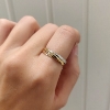 Billede af Ring 3 i en ring, 2,5 mm. tk. 1,0 mm. 8 kt. (60-69)