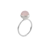 Billede af Susanne Friis Bjørner Ring sølv lyserød krystal 8mm str. 57