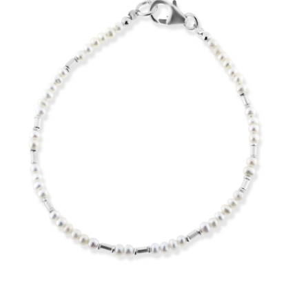 Billede af By Pind Colorful armbånd sølv med ferskvandsperler