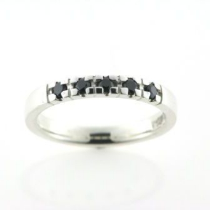 Billede af Alliancering 5* 0,04 black, 925s.  (br. 2,9-tk. 1,9 mm.)