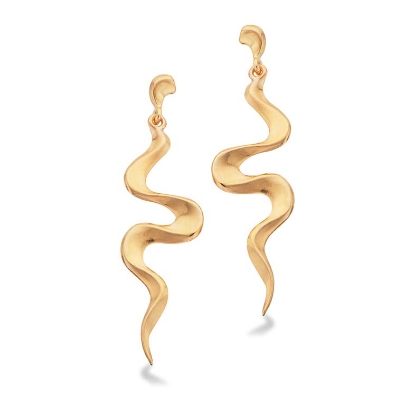 Billede af Scrouples øreringe i forgyldt sølv