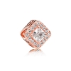 Billede af *Pandora charm rose firkant syntetiske zirkonia 