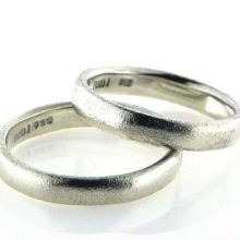 Billede af Viel. & Forlov. ringe, hmf-hamret 925s..