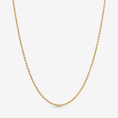 Billede af Pandora rund ankerkæde halskæde 45 cm forgyldt metalblanding