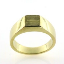 Billede af Herrering massiv, syn. sten 5,0 mm. plade 7,5*7,5 mm. 8 kt. Billede af Herrering massiv, syn. sten 5,0 mm. plade 7,5*7,5 mm. 8 kt.