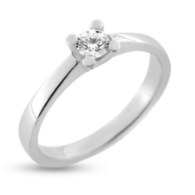 Billede af Ring 4 grab. brill. 0,25 w/vs. 14 kt. hvg. Billede af Ring 4 grab. brill. 0,25 w/vs. 14 kt. hvg.