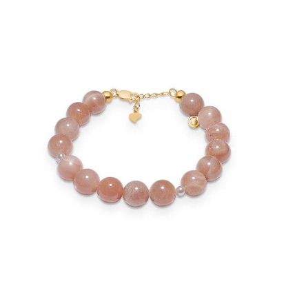 Billede af Studio Z "Genuine" armbånd forgyldt sølv m. sunstone (18-20 cm)