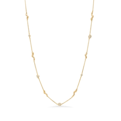 Billede af Studio Z "Tangled" halskæde forgyldt sølv m. cz (38-42 cm)