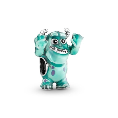 Billede af Pandora Disney Pixar Sully charm sølv med sort, pink og blå emalje
