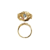 Billede af *STINE A ring My Love Rock m. blå og pink sten sølv forgyldt (str 50-58)