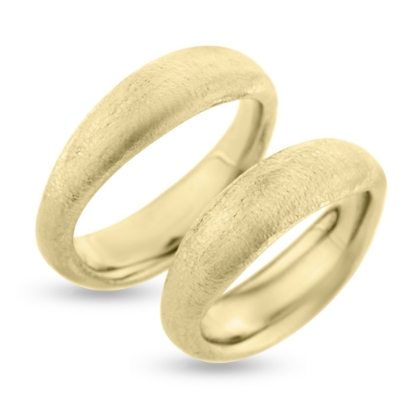 Billede af Vielses/forlovelses ringe bølget, massive