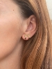Billede af STINE A Tres Petit Garden Flower ørering forgyldt sølv m. sort spinel (1 stk)
