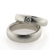Billede af 1 par ringe, damering med brill. 0,25 w/vs. 14 kt. hvg.