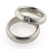 Billede af 1 par ringe, damering med brill. 0,25 w/vs. 14 kt. hvg.