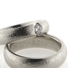 Billede af 1 par ringe, damering med brill. 0,25 w/vs. 14 kt. hvg.