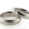 Billede af 1 par ringe, damering med brill. 0,25 w/vs. 14 kt. hvg.