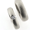 Billede af 1 par ringe, damering med brill. 0,25 w/vs. 14 kt. hvg.