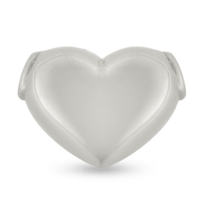 Billede af Vedhæng hjerte, massivt, hul til kæde, 14 kt. hvg.