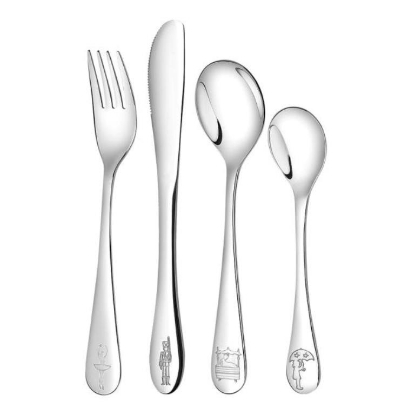 Billede af Nordahl Andersen barnebestik rustfrit stål H.C. Andersens Eventyr 4-dele