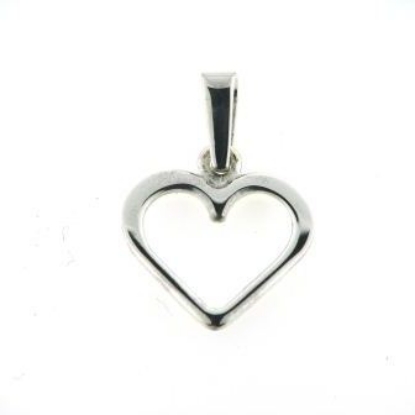 Billede af Vedhæng hjerte, åbent med patz 925s