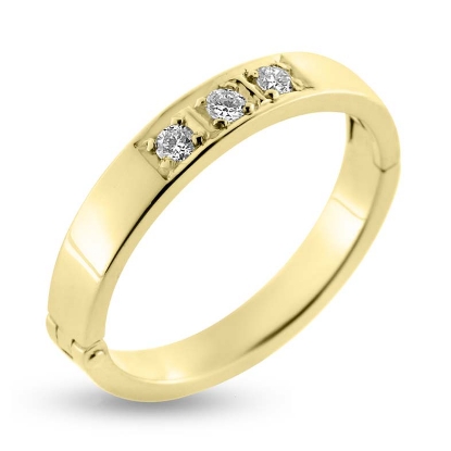 Billede af Gigtring fattet med 3 brill. a 0,04 w/vs. 14 kt.