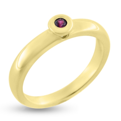 Billede af Ring m. ægte rubin 2½ m/m. 14 kt