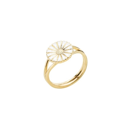 Billede af Lund Copenhagen Marguerit ring 11mm forgyldt sølv (str. 49-62)