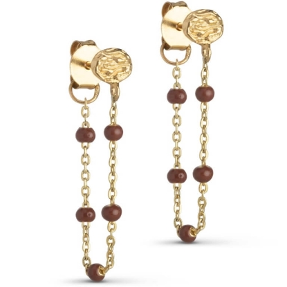 Billede af ENAMEL Copenhagen Lola Copper øreringe forgyldt sølv