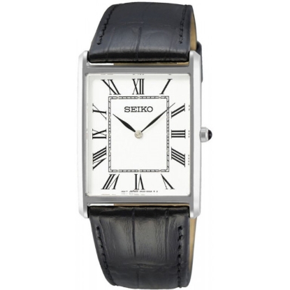Billede af Seiko Classic herreur stål kvadratisk mineralglas 28mm 3 bar