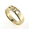 Billede af Herrering br. 9 mm. udsavet monogram (3 bogstaver) 14 kt. 