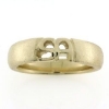 Billede af Herrering udsavet monogram 2 bogstaver 14 kt. guld 585